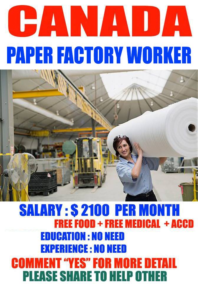 Paper Factory Jobs in Canada