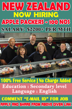 Apple Packer Jobs in New Zealand
