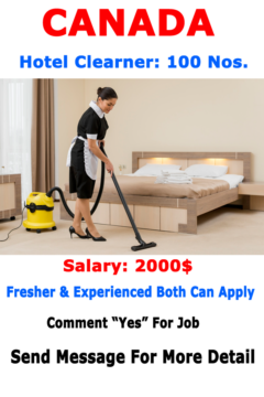 Hotel Cleaning Jobs in CANADA | Urgent 2021|