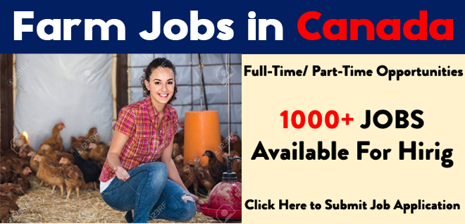 Farm Jobs in Canada For Foreigners