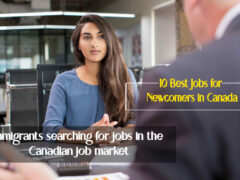 Newcomers in Canada exploring job opportunities