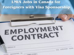 LMIA Jobs in Canada for Foreigners with Visa Sponsorship
