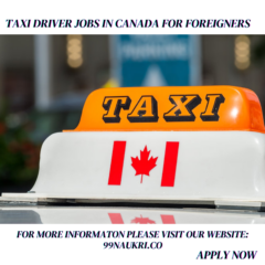 Taxi Driver Jobs in Canada For Foreigners