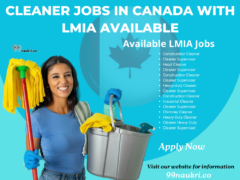Cleaner Jobs In Canada With LMIA Available