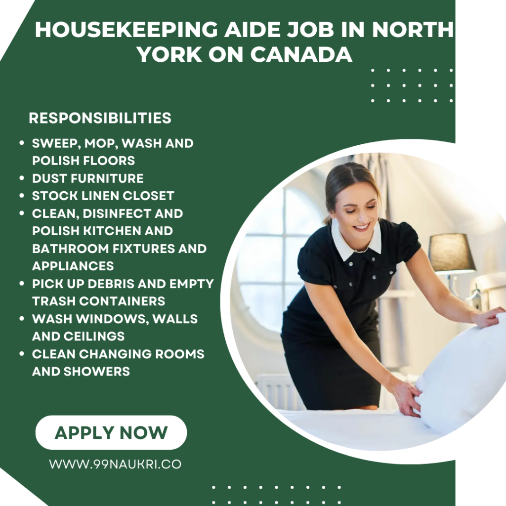 Housekeeping Aide Job in North York