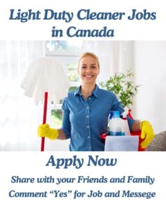 Light Duty Cleaner Jobs in Canada